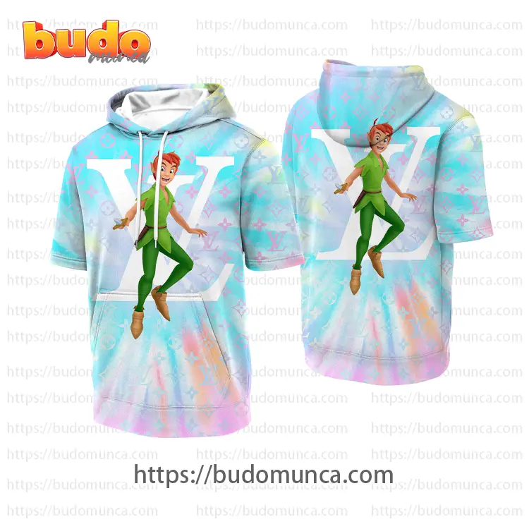 Louisvuitton and peter pan hooded short sleeve t-shirt gift uninque for kid man women